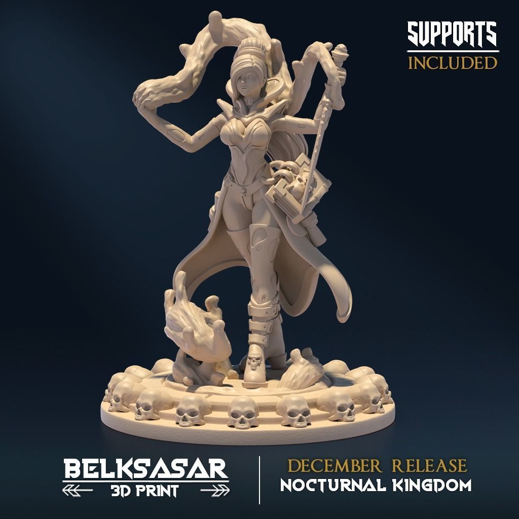 Nocturnal Bloodmage Nude and Normal Set x8 3D print model_13