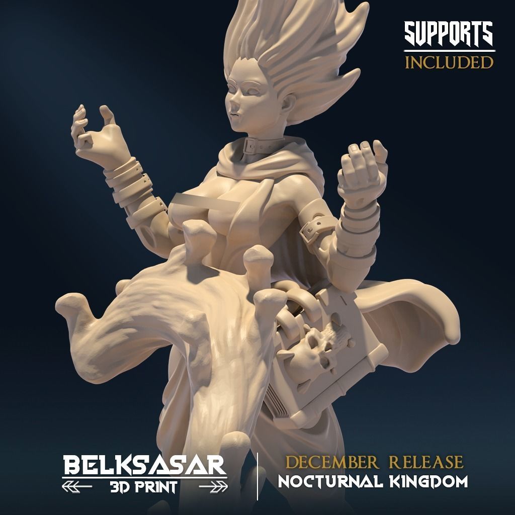 Nocturnal Bloodmage Nude and Normal Set x8 3D print model_12