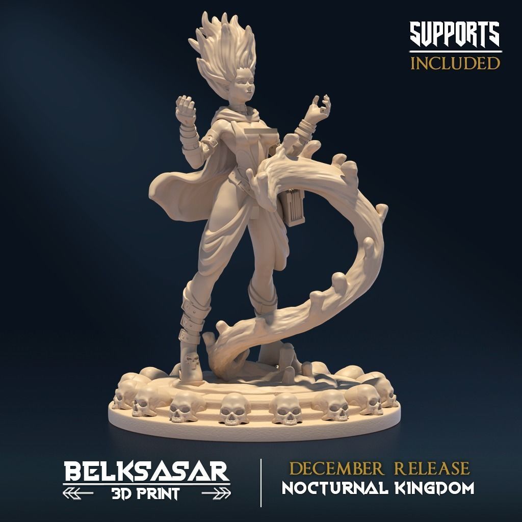 Nocturnal Bloodmage Nude and Normal Set x8 3D print model_11