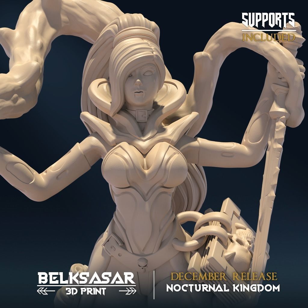 Nocturnal Bloodmage Nude and Normal Set x8 3D print model_14