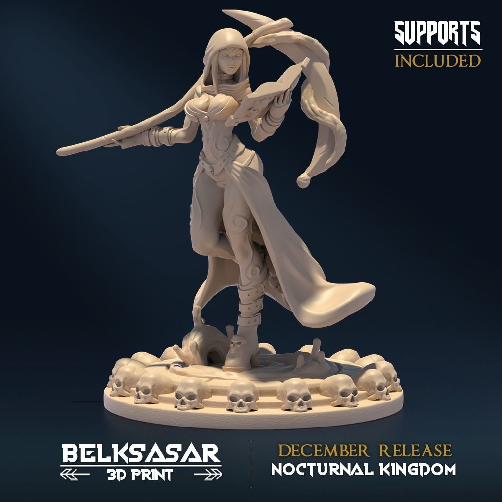 Nocturnal Bloodmage Nude and Normal Set x8 3D print model_3