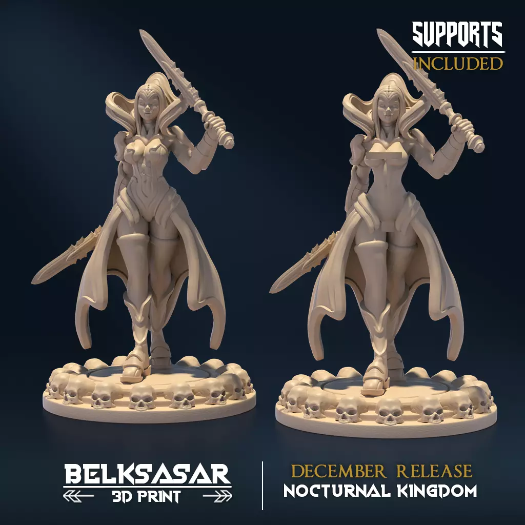 Nocturnal Keeper A Nude and Normal 3D print model_0