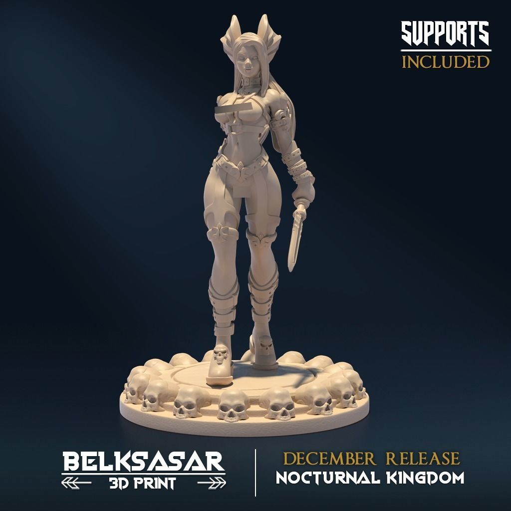 Nocturnal Seductive D Nude and Normal 3D print model_1