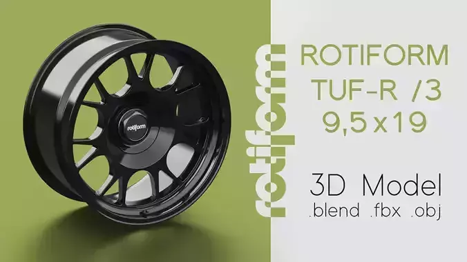 Rotiform TUF-R Option 3 Rim 3D Model