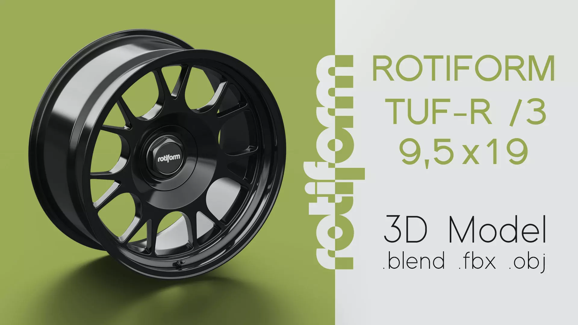 Rotiform TUF-R Option 3 Rim 3D Model 3D model_0