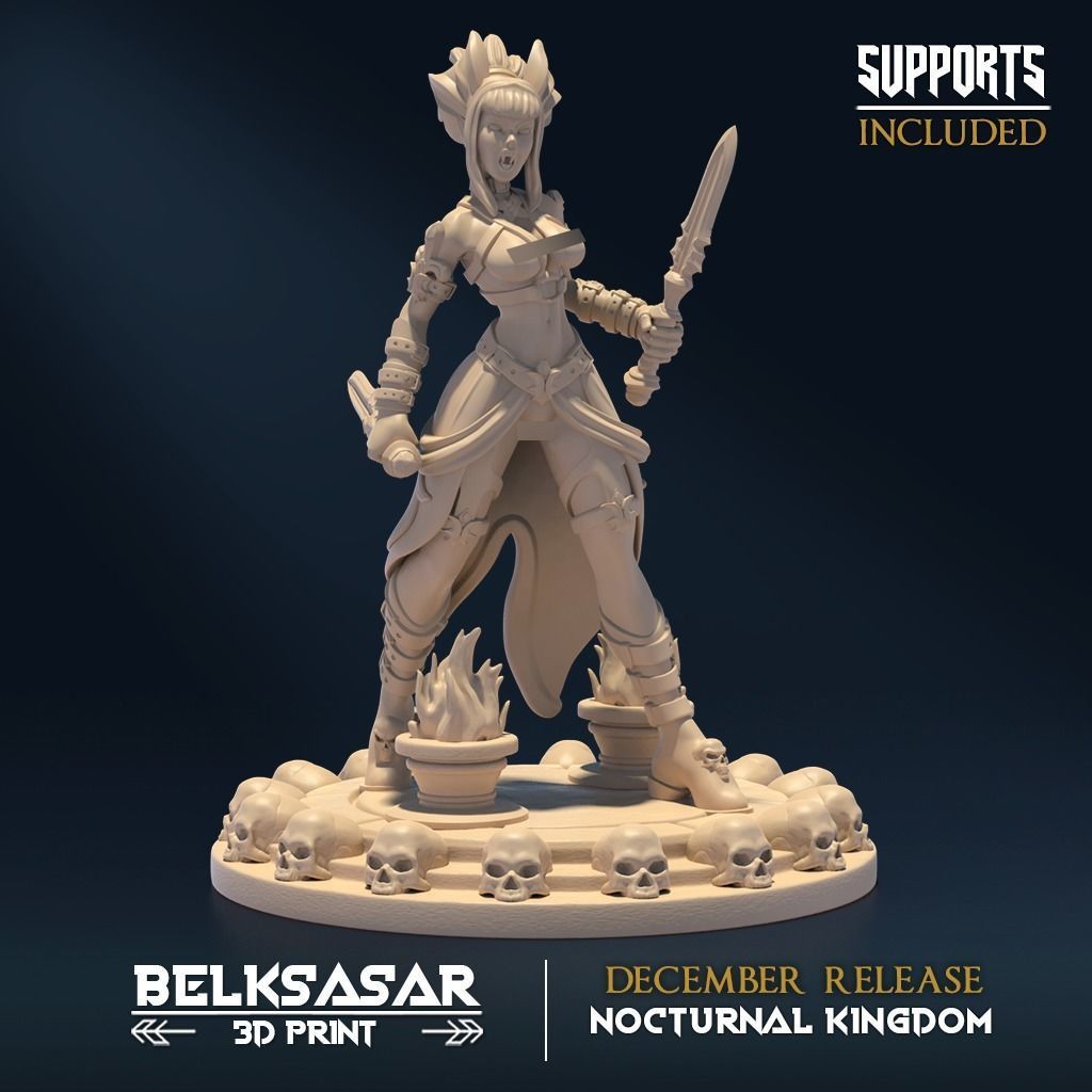 Nocturnal Seductive Nude Set x4 3D print model_3