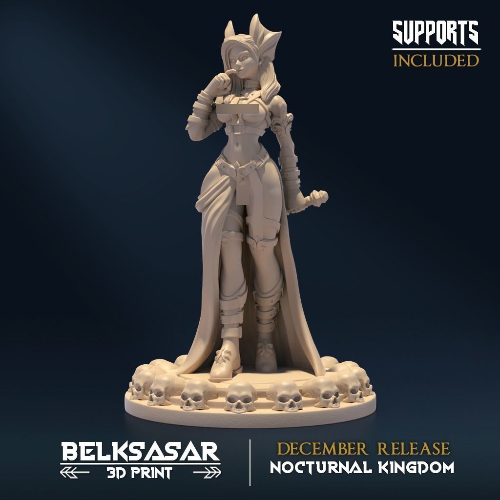 Nocturnal Seductive Nude Set x4 3D print model_1