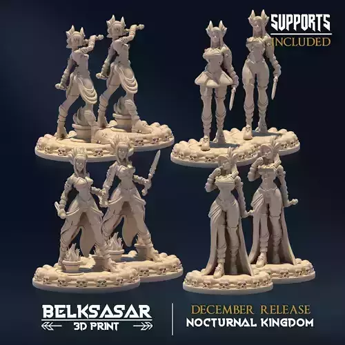 Nocturnal Seductive Nude and Normal Set x8