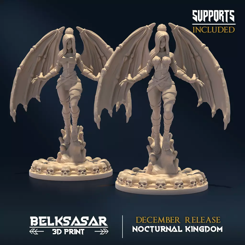 Nocturnal Wings A Nude and Normal 3D print model_0