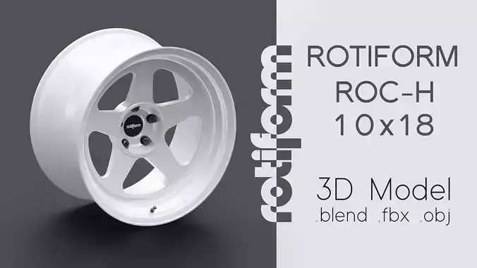Rotiform ROC-H Hoonigan Rim 3D Model 3D model