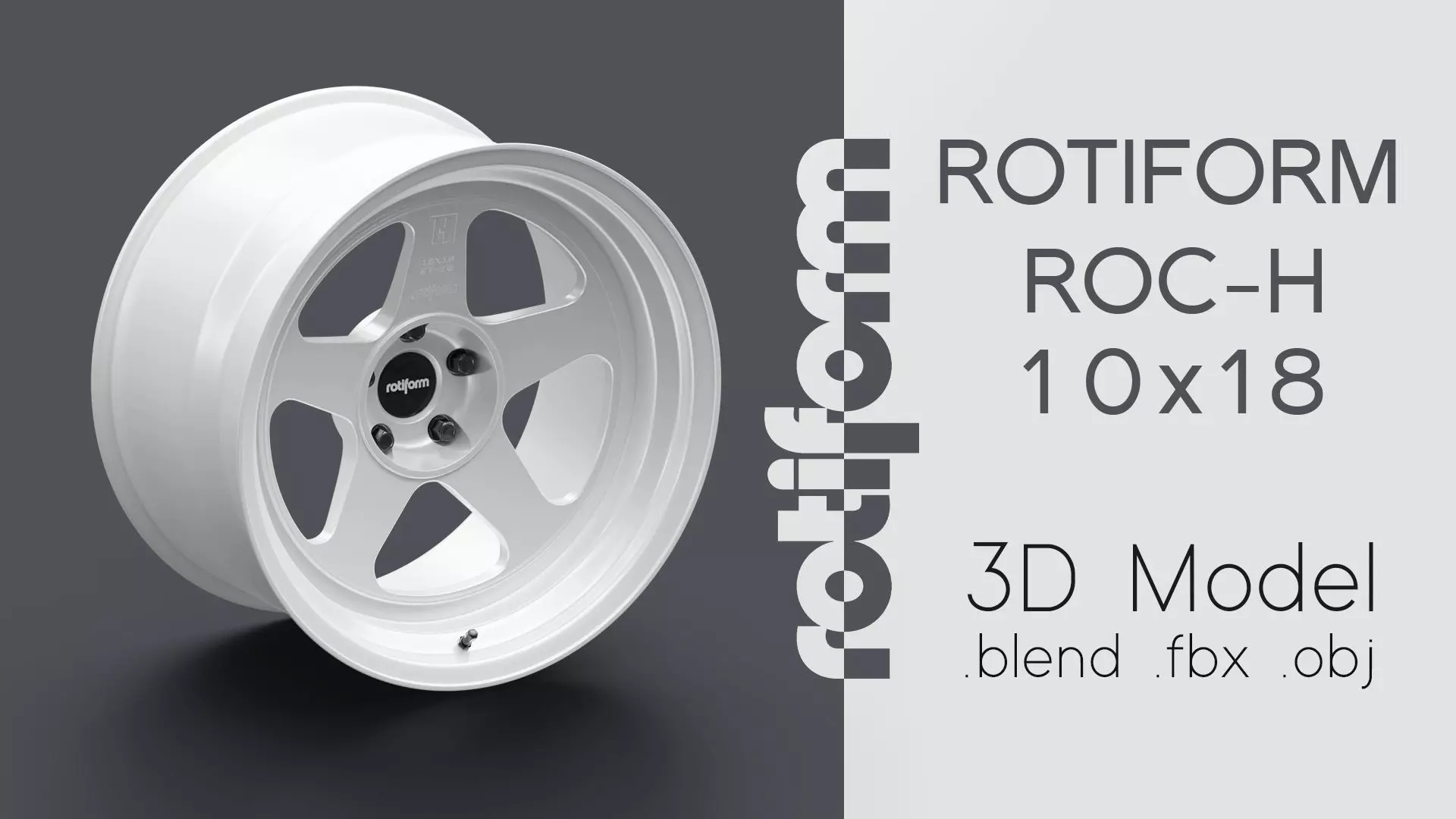 Rotiform ROC-H Hoonigan Rim 3D Model 3D model_0