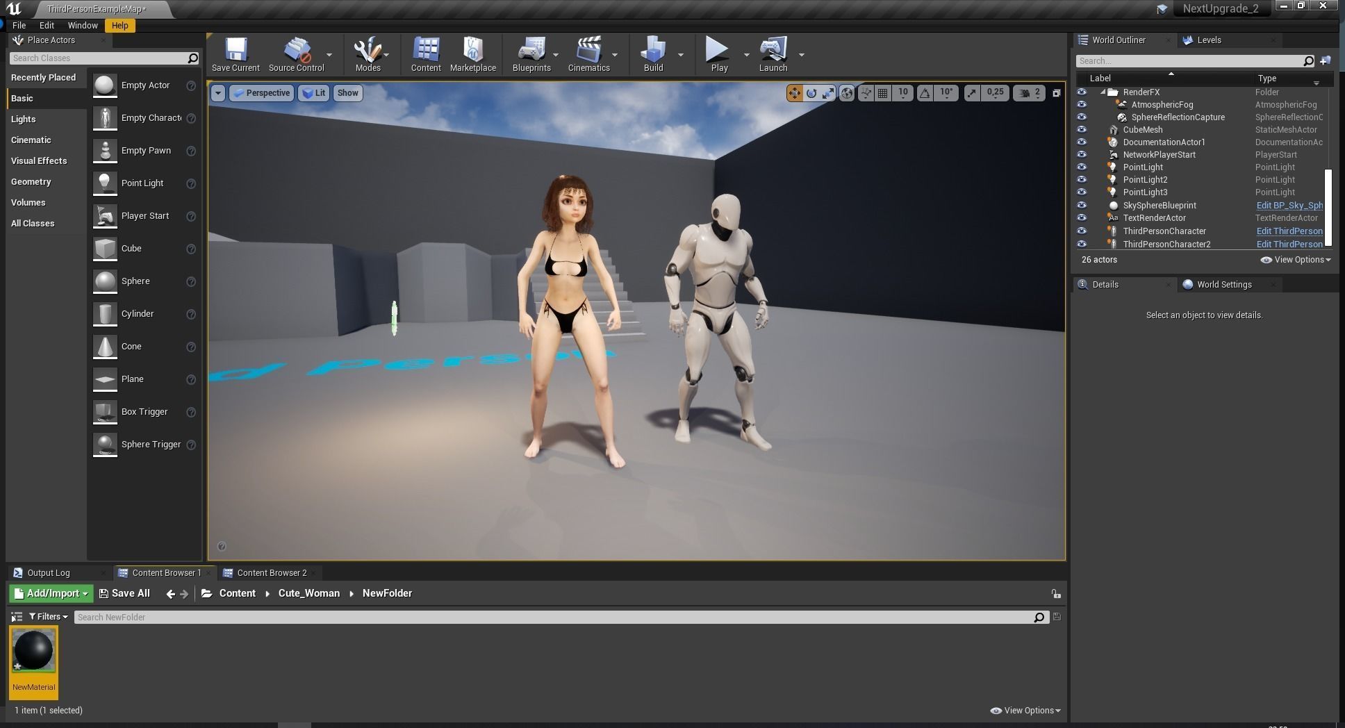 Realistic stylized  cartoon Female 3D Model Naked Woman Rigged Low-poly 3D model_28