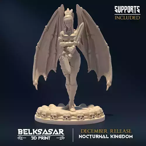 Nocturnal Wings C Nude 3D print model