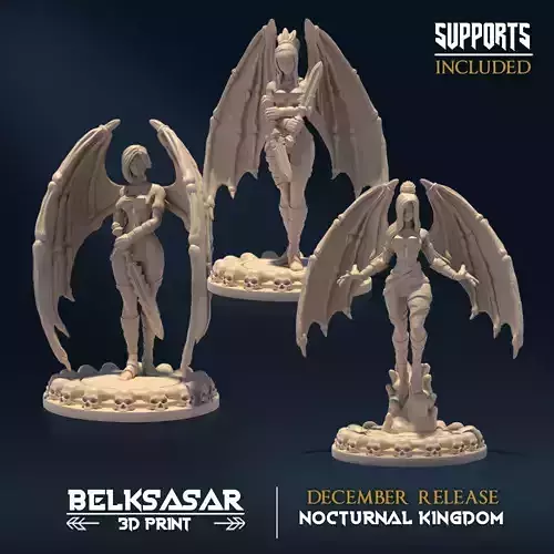 Nocturnal Wings Nude Set x3