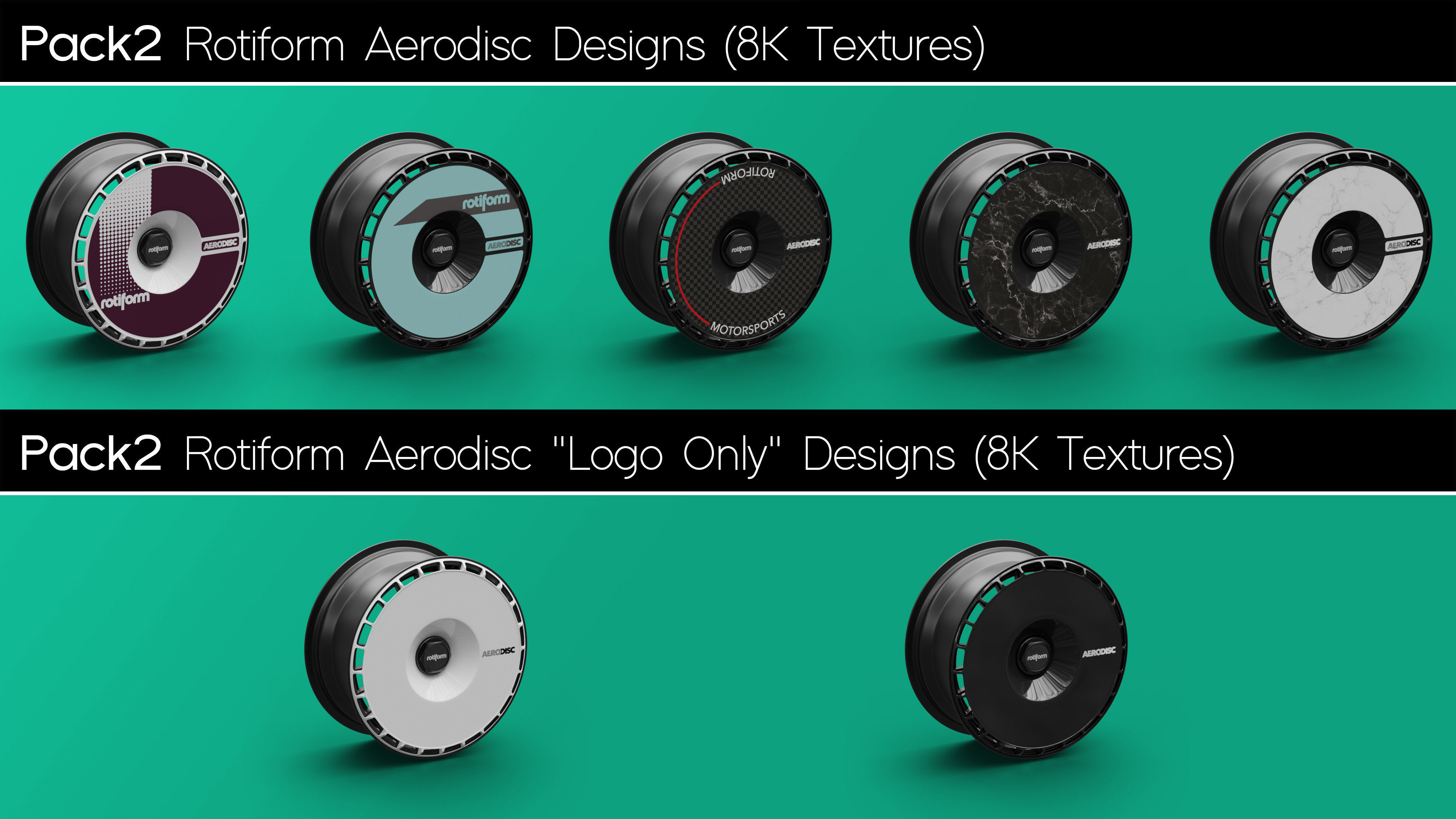 Rotiform Aerodisc Turbofan Rim 3D Model and Designs 3D model_2