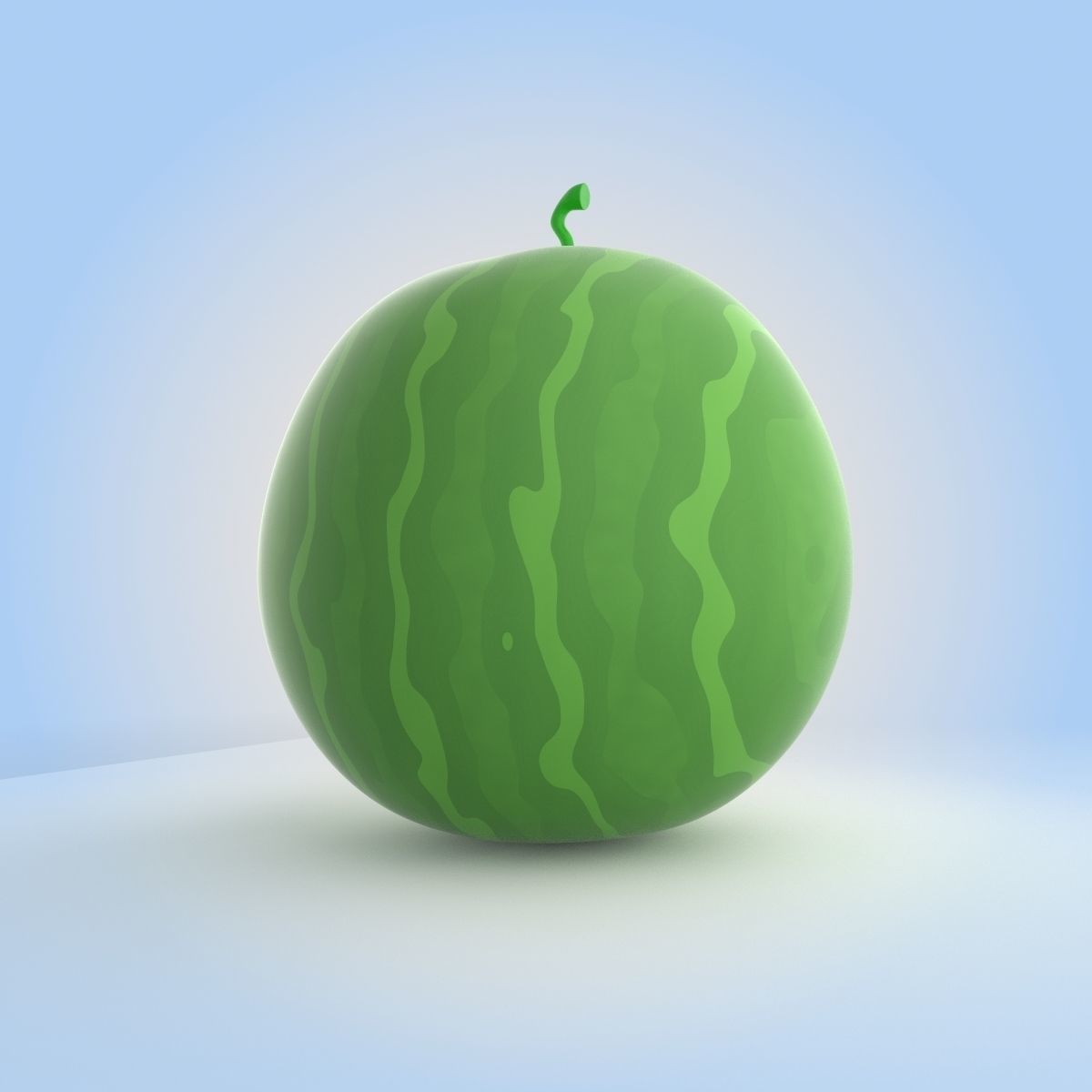 Watermelon 3D model_1