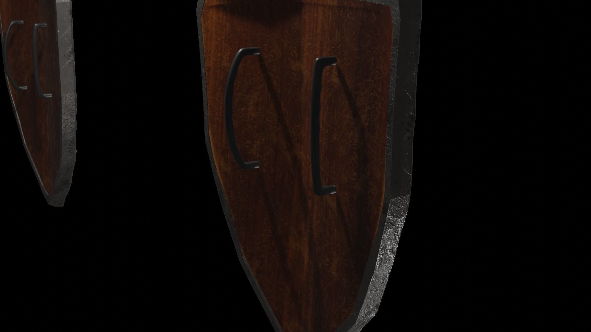 Shield Wooden Medieval Knight Adventurer Warrior 3D model_21