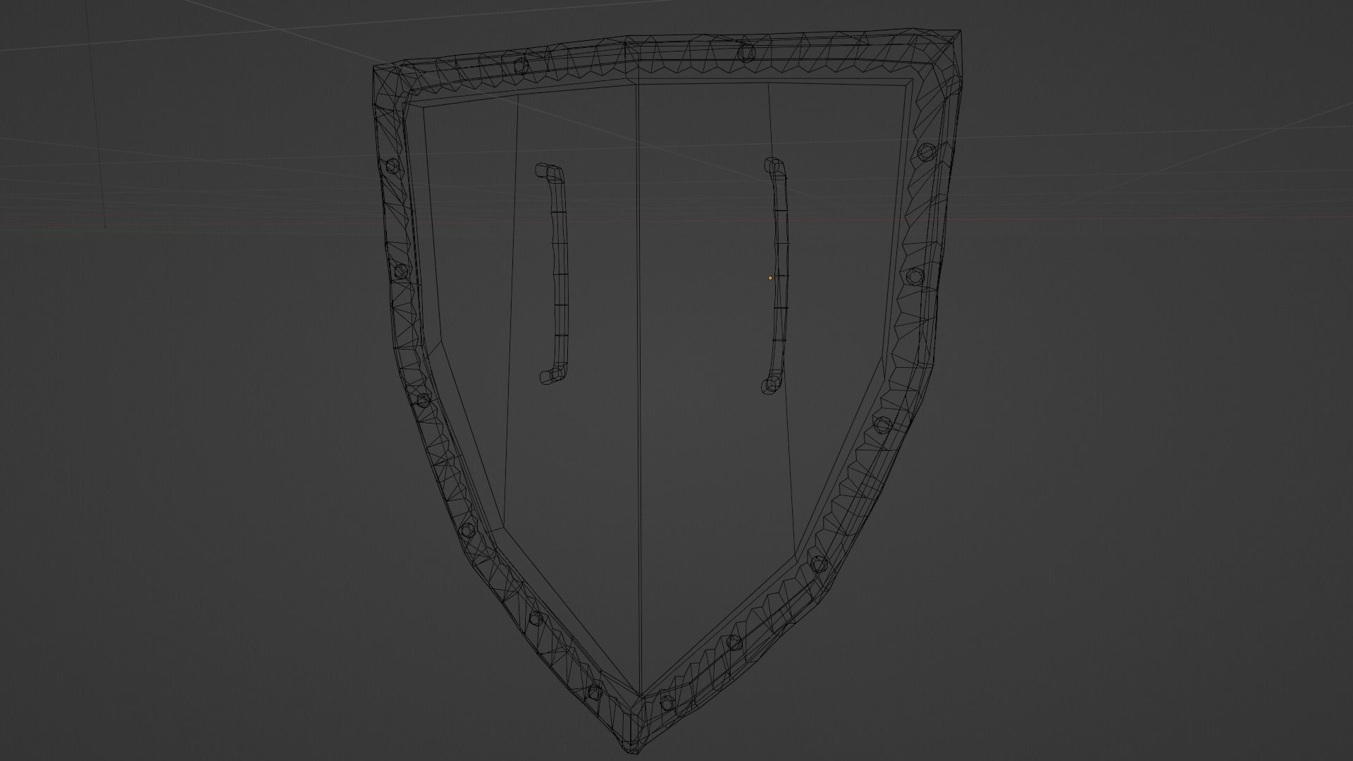 Shield Wooden Medieval Knight Adventurer Warrior 3D model_23