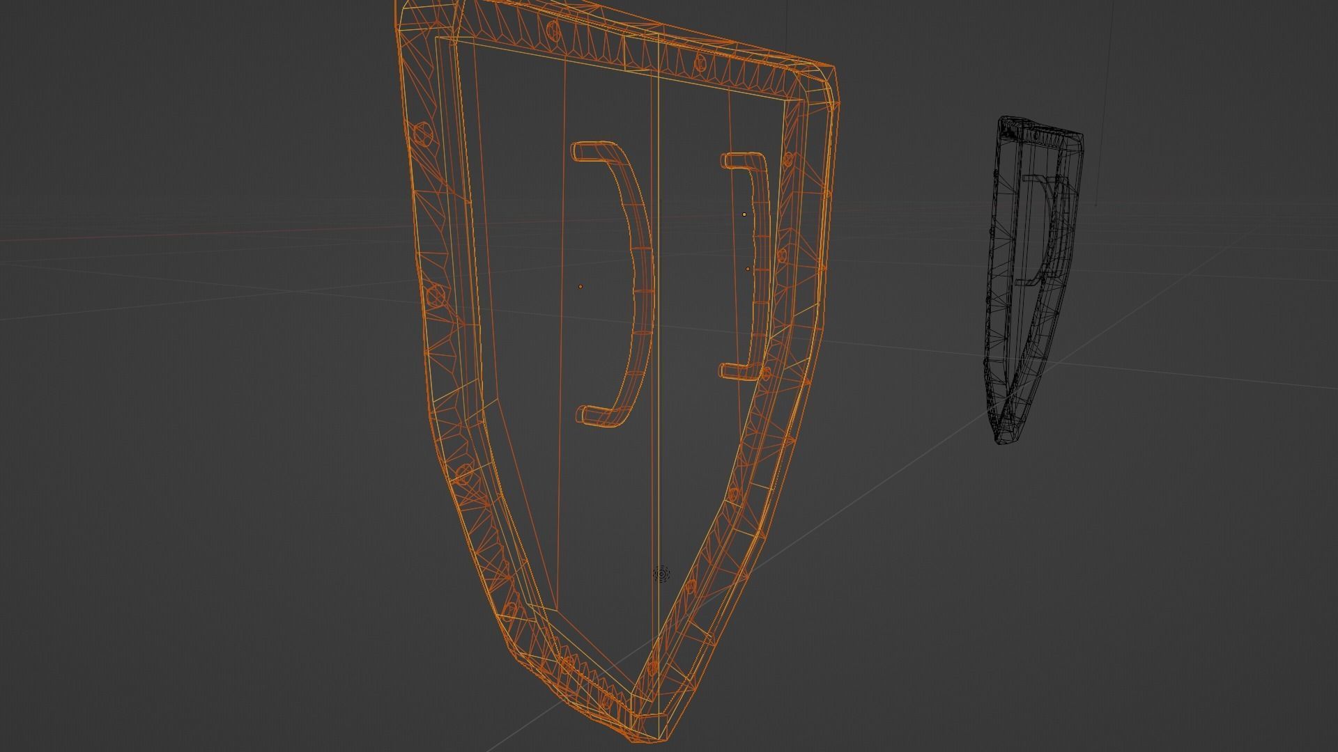 Shield Wooden Medieval Knight Adventurer Warrior 3D model_24