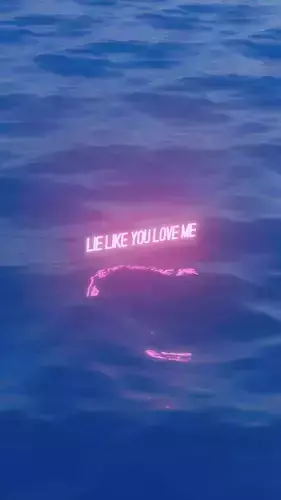 Ocean Text Neon Wallpaper Rosalia