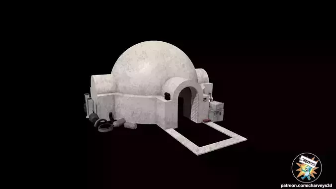 Star Wars Lars Homestead Entry Dome for Action Figures 3D print model