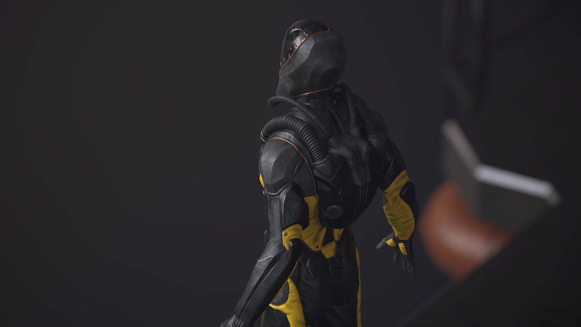 Cyber Man Low-poly 3D model_7