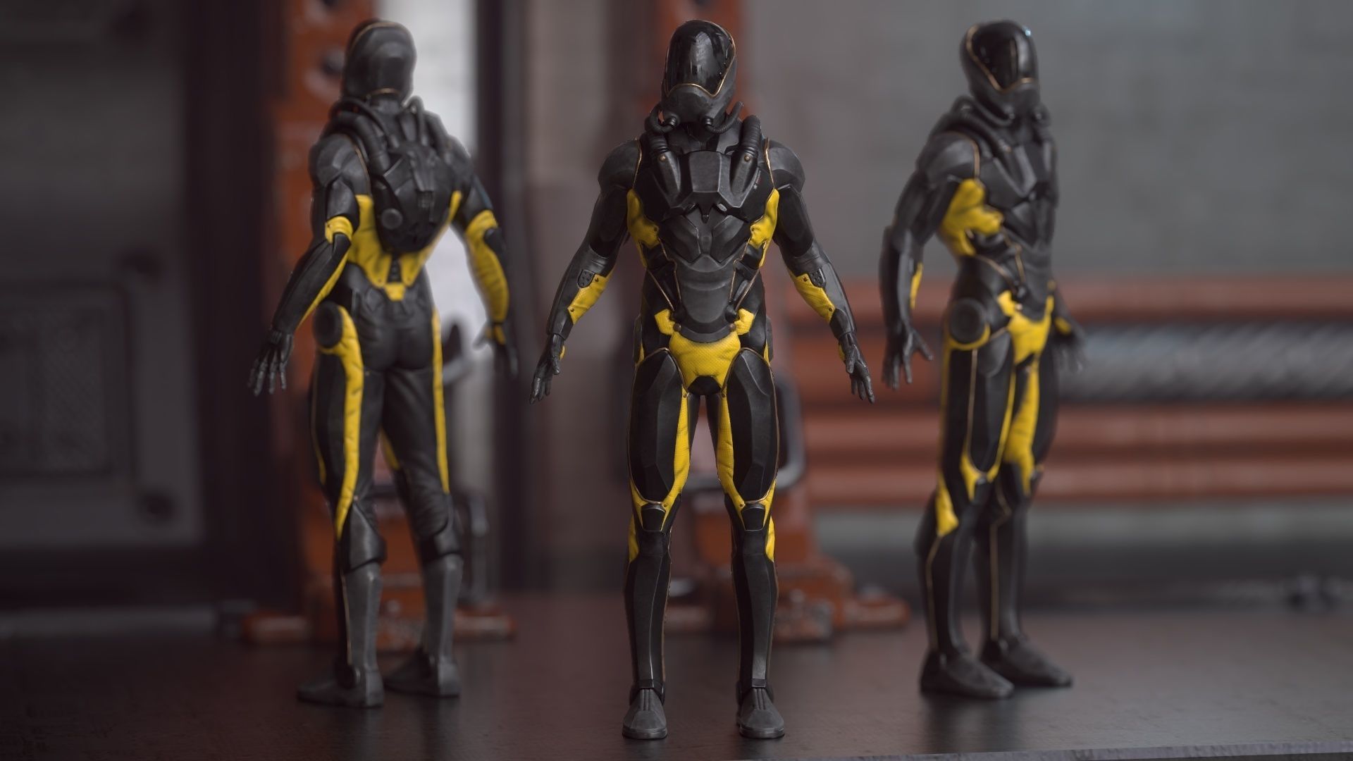 Cyber Man Low-poly 3D model_1