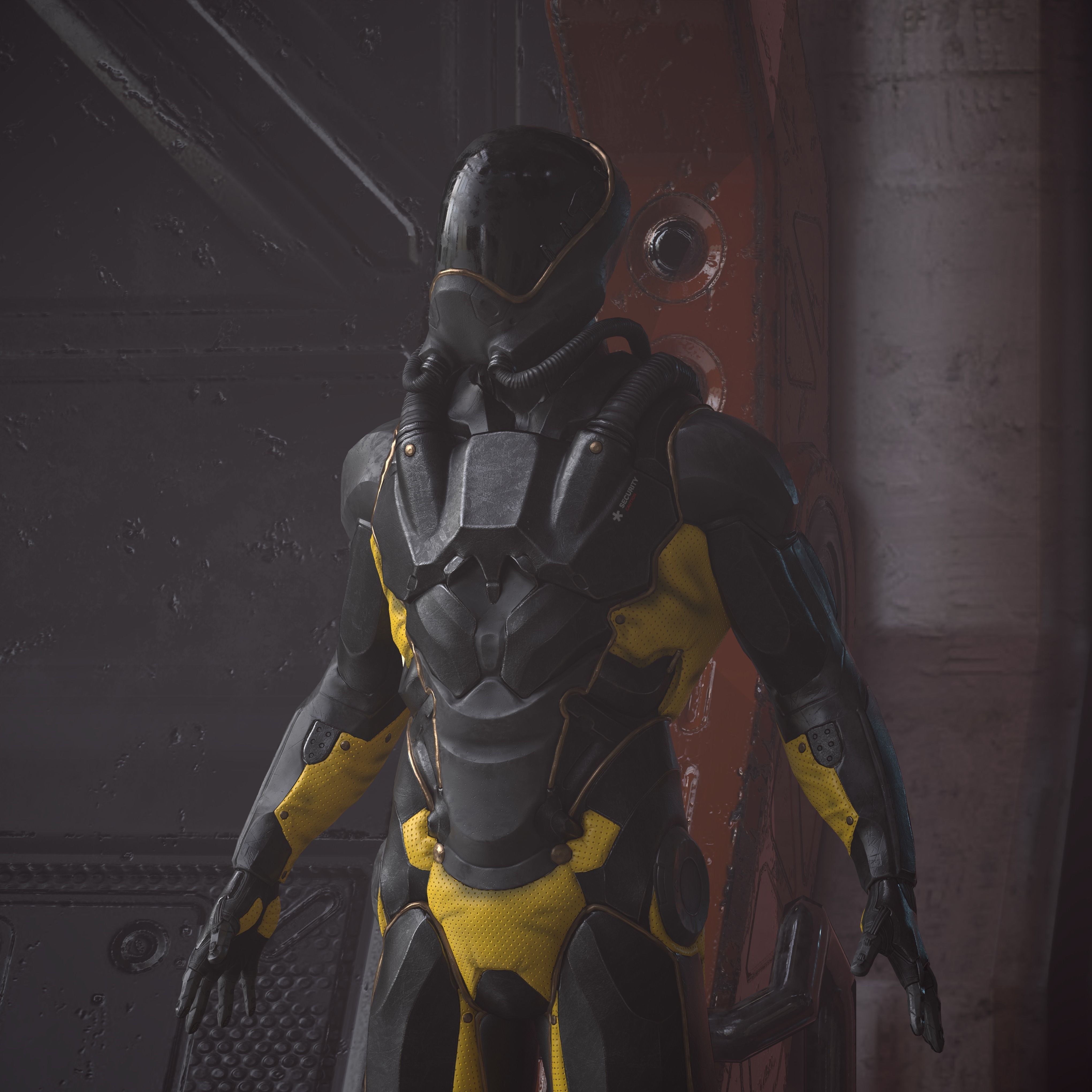 Cyber Man Low-poly 3D model_8