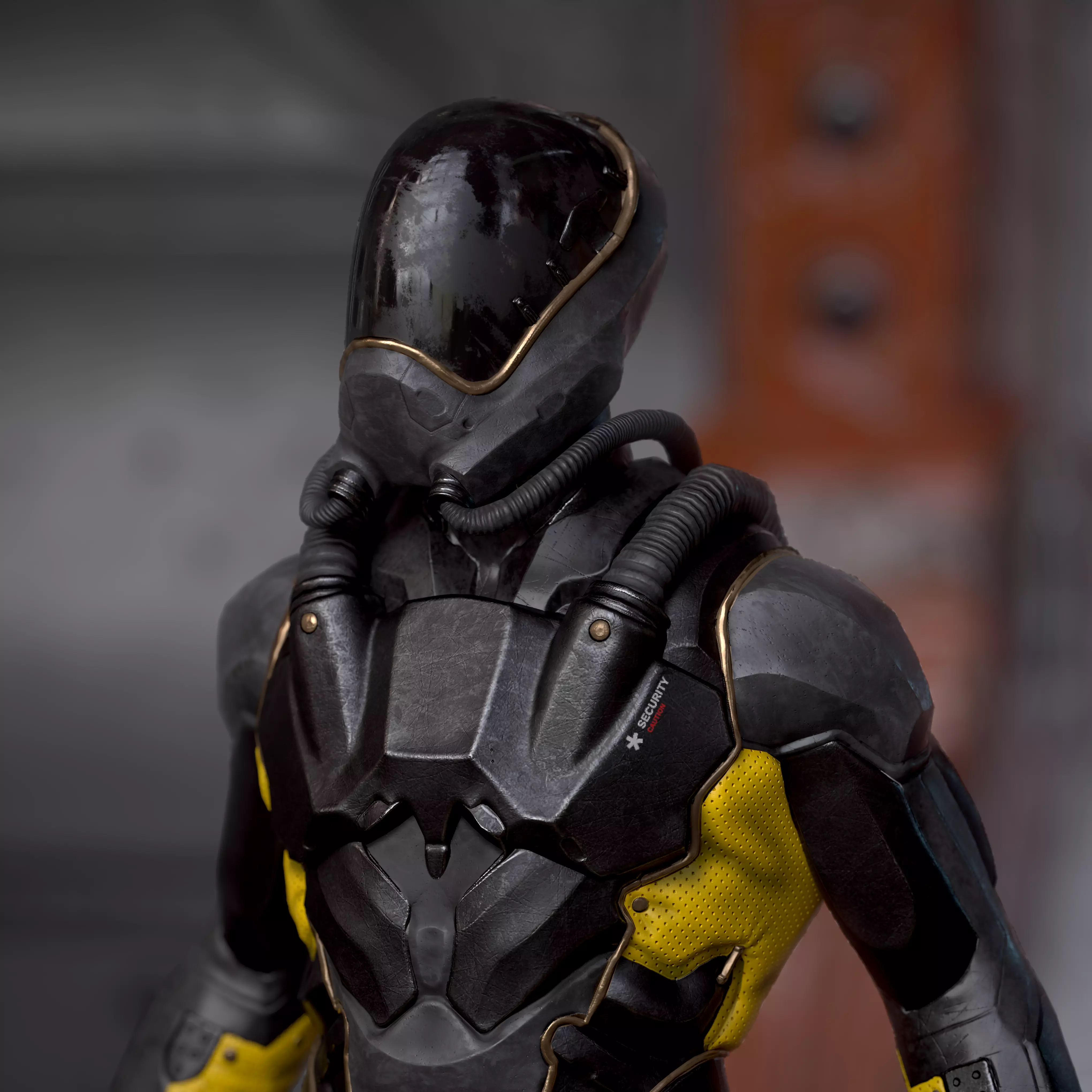 Cyber Man Low-poly 3D model_0