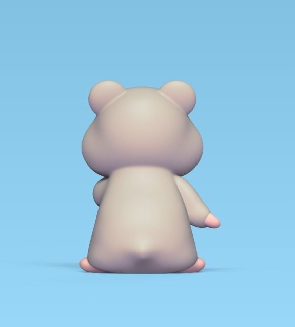 Hamster Kissing 3D print model_2