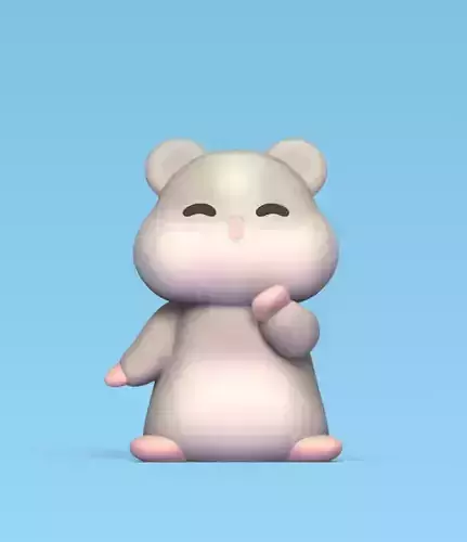Hamster Kissing 3D print model