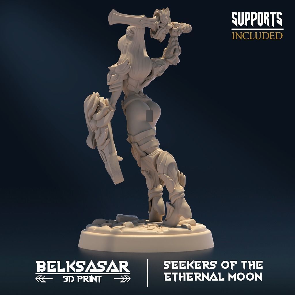 Moon Custodian Vigilant D Nude 3D print model_1