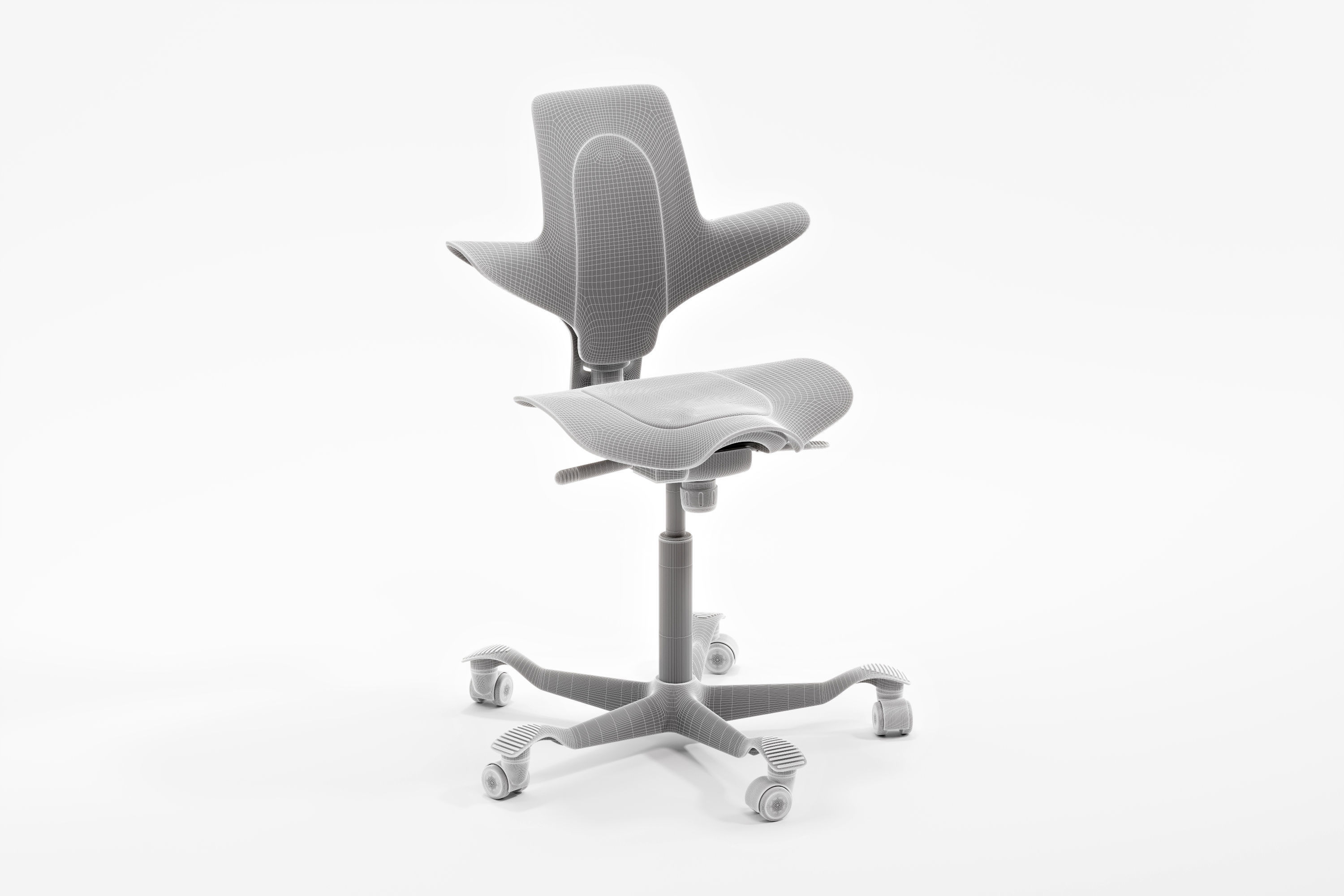 HAG Capisco Puls Task Chair - Adjustable Standing Desk Chair 3D model_7