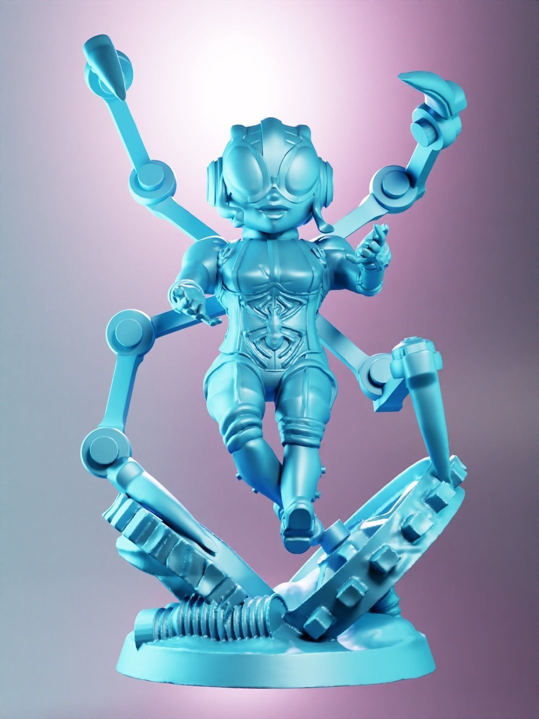 Marvel United Lady Spider STL for 3D printing 3D print model_2