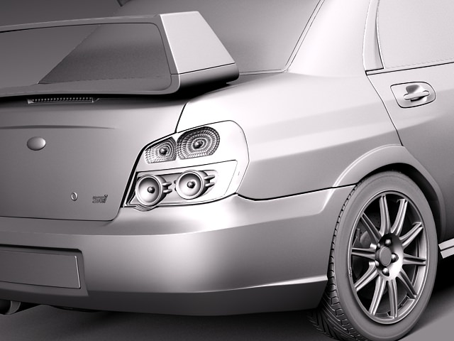 Subaru Impreza STi -2006 3D model_10