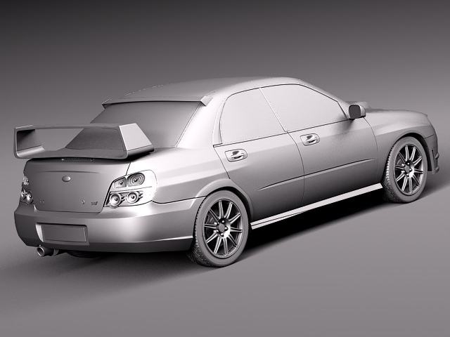 Subaru Impreza STi -2006 3D model_11