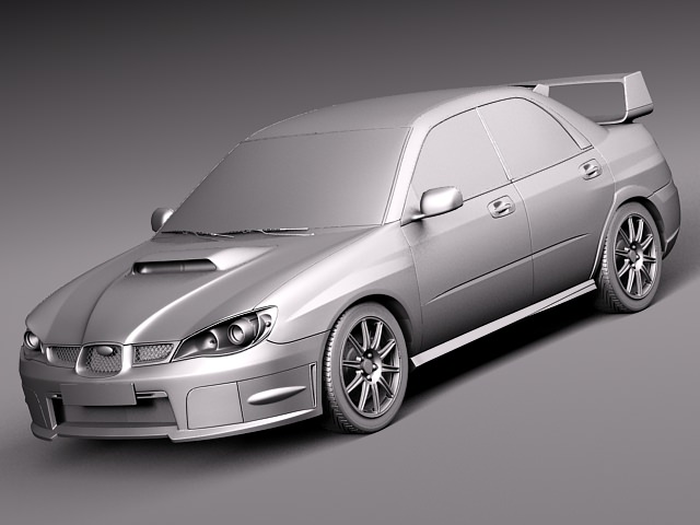 Subaru Impreza STi -2006 3D model_8