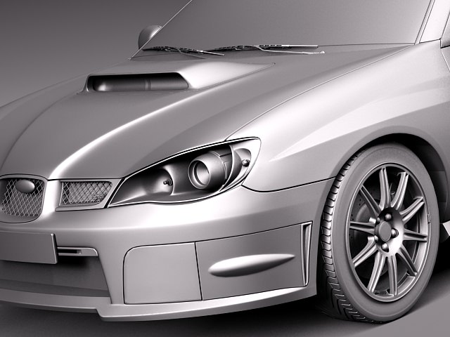 Subaru Impreza STi -2006 3D model_9