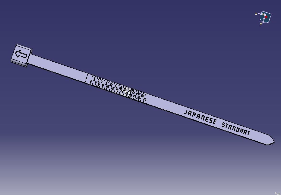 Japanese Finger Ring Sizer 3D print model_4