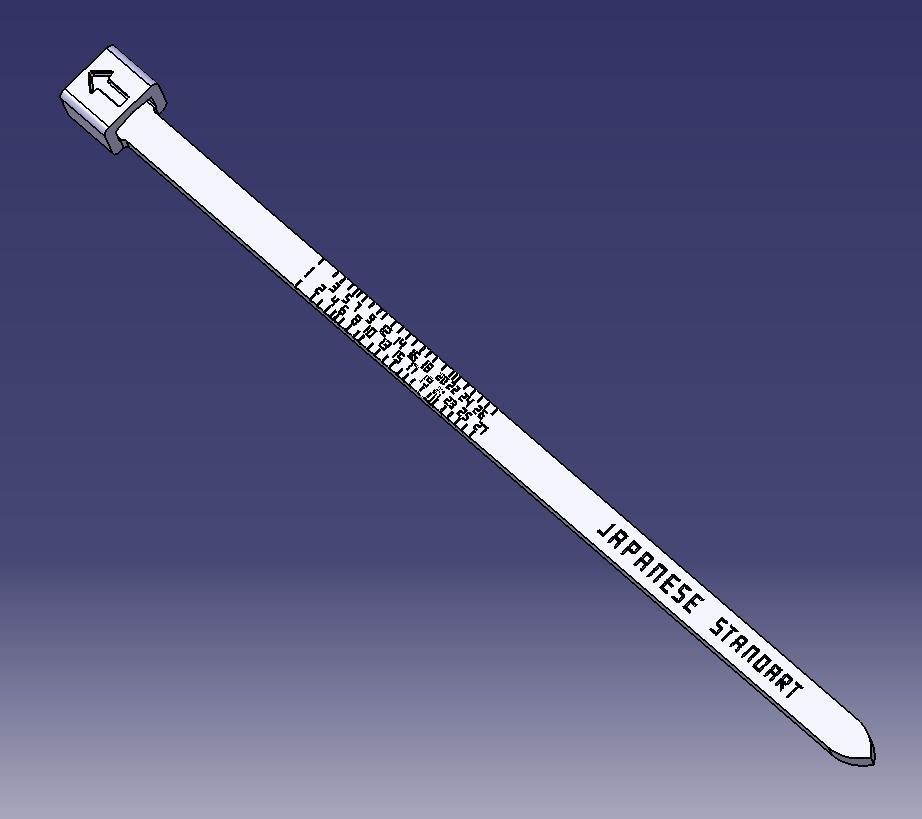 Japanese Finger Ring Sizer 3D print model_40