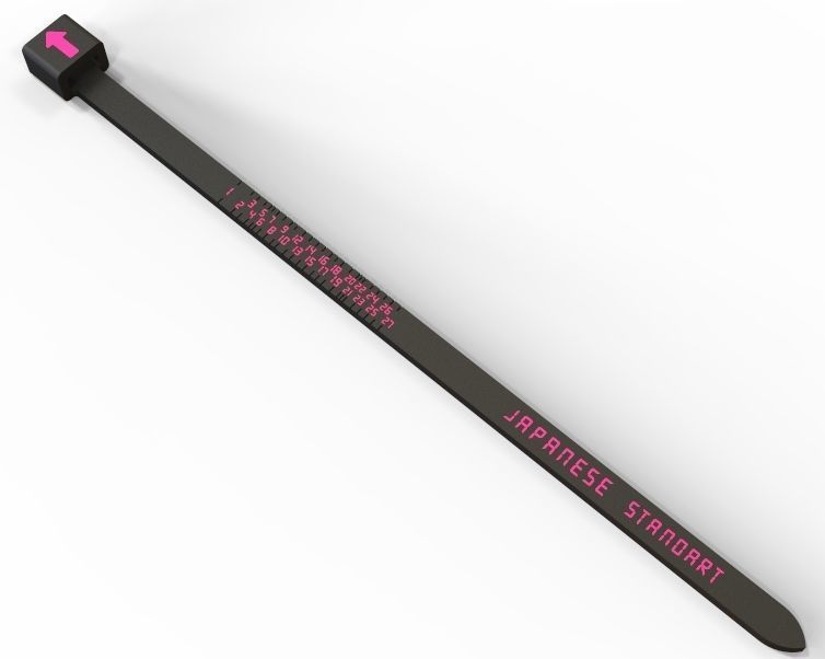 Japanese Finger Ring Sizer 3D print model_26