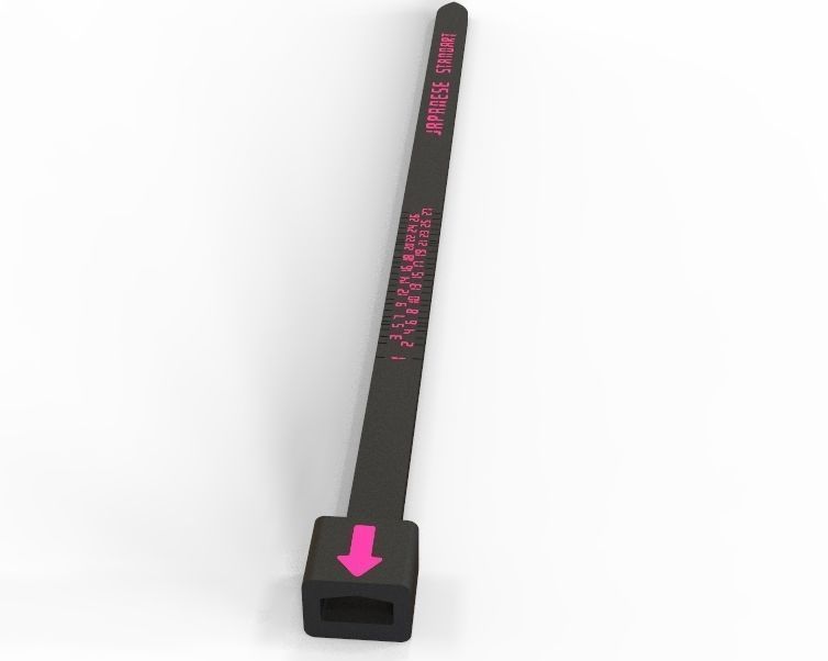 Japanese Finger Ring Sizer 3D print model_32