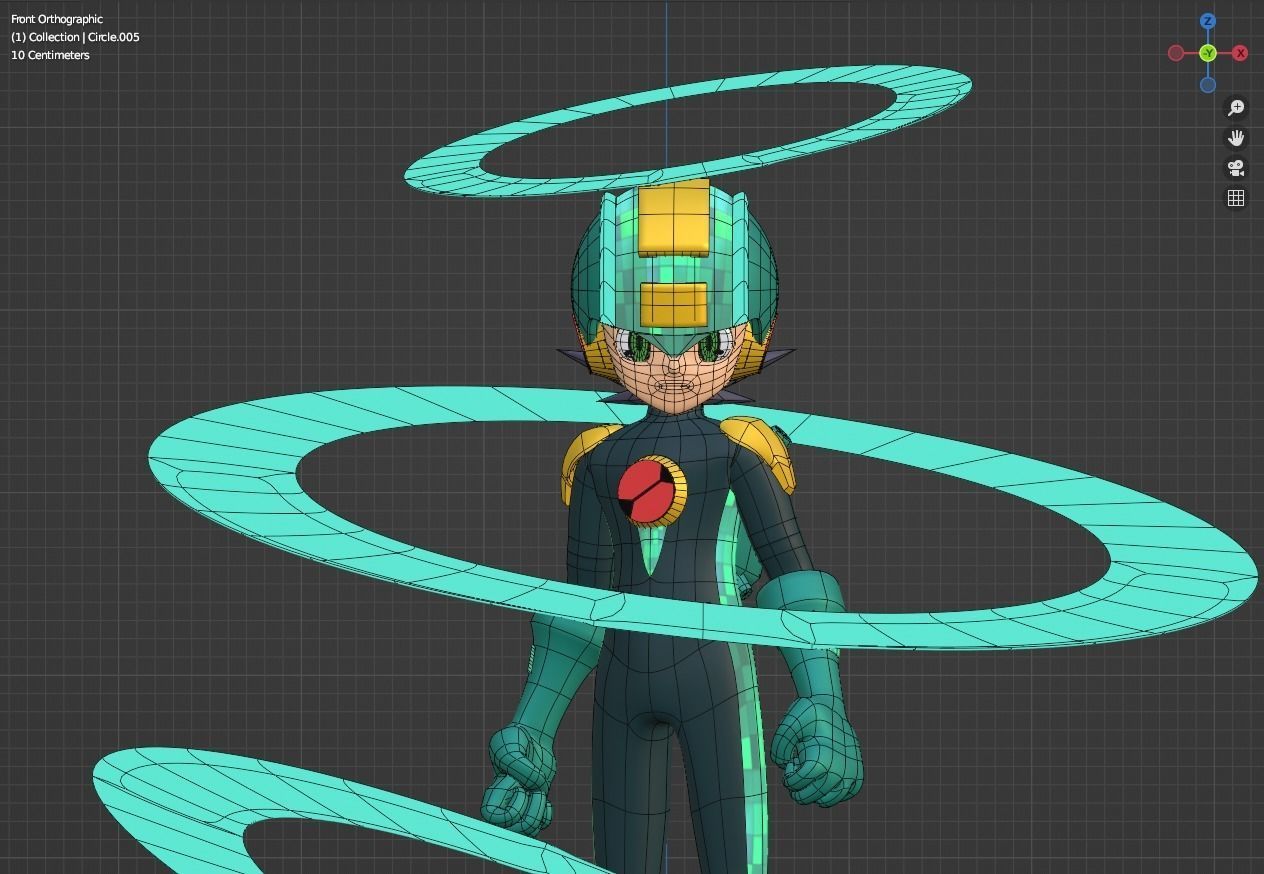 Megaman EXE Hub Style - Megaman EXE 3D model_4