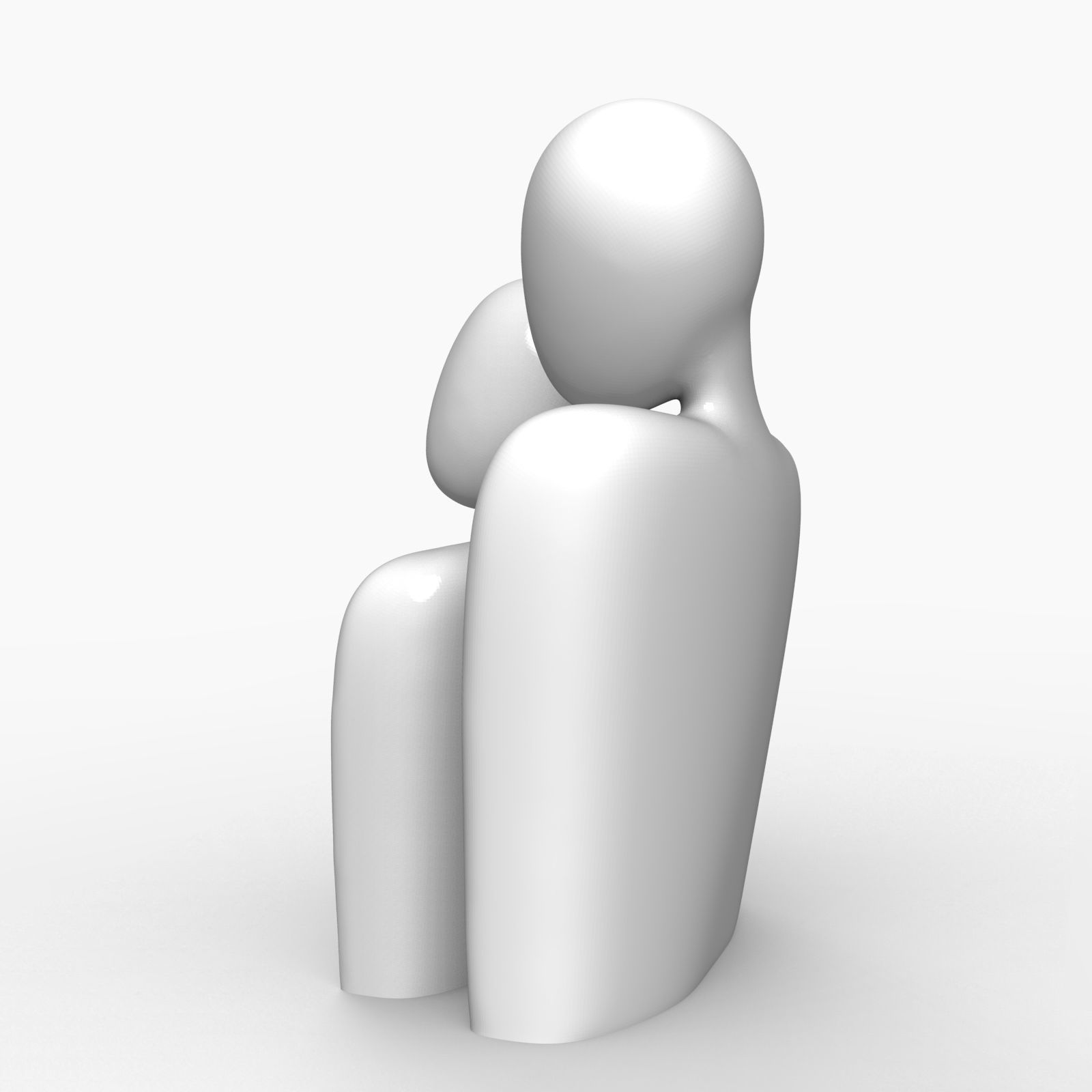 Couple Modern Home Sculpture 3D print model_3