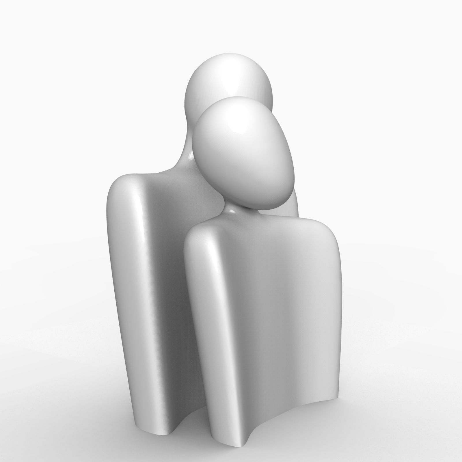 Couple Modern Home Sculpture 3D print model_7