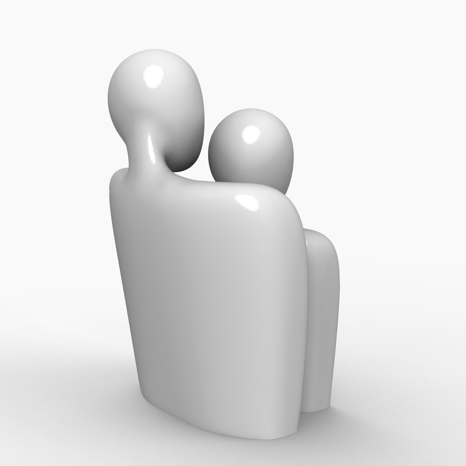 Couple Modern Home Sculpture 3D print model_5