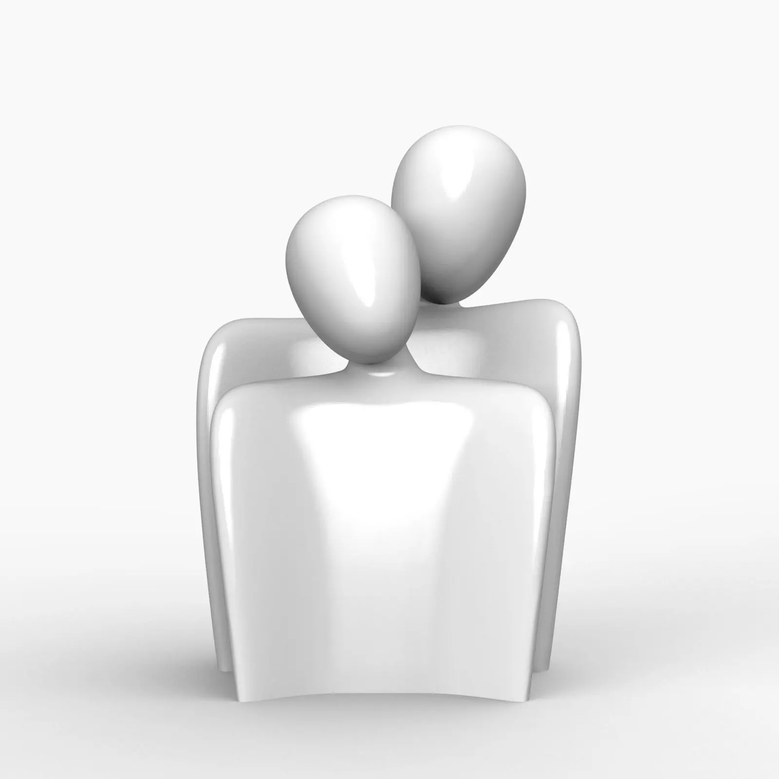 Couple Modern Home Sculpture 3D print model_0