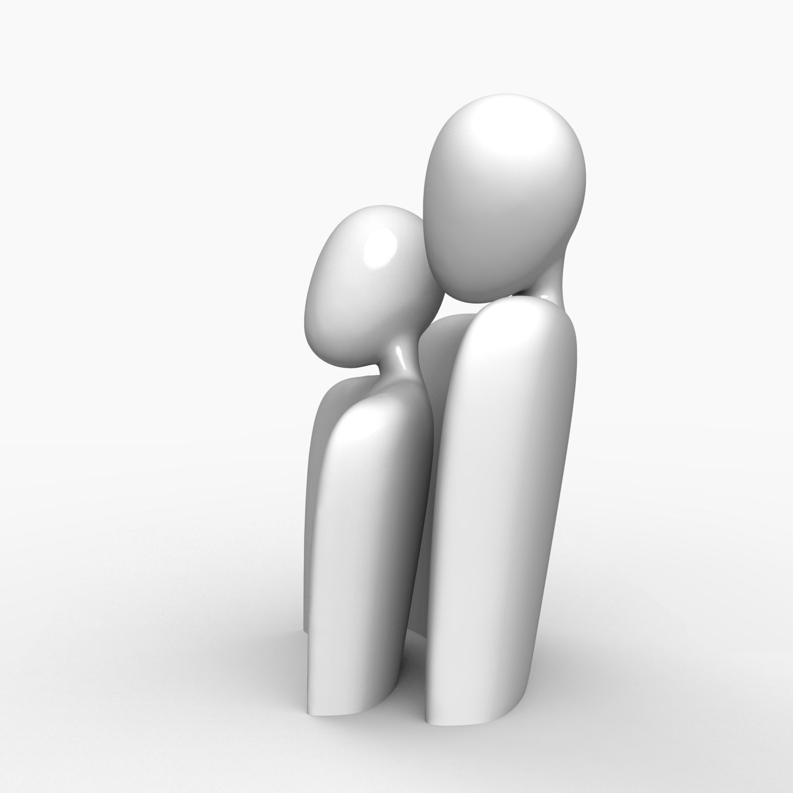 Couple Modern Home Sculpture 3D print model_2