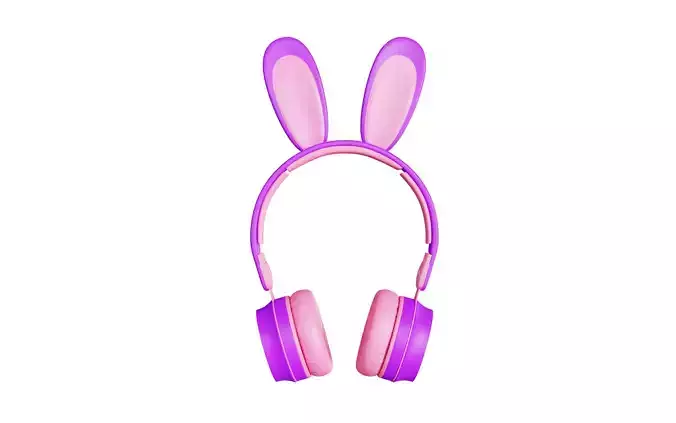 Headphones design 3d rendering for product mockup