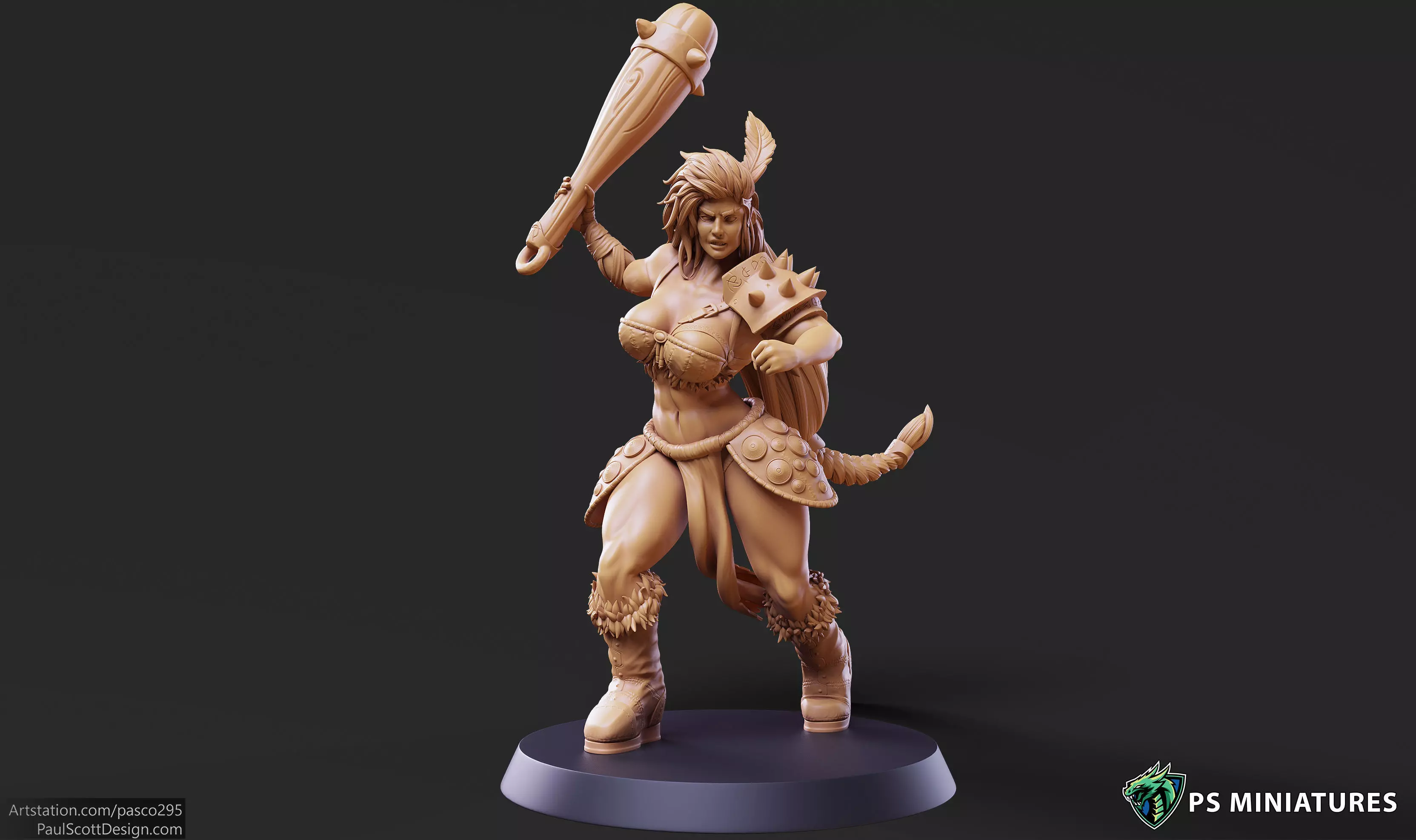 Barbarian Battlemaster Pose 2 3D print model